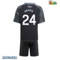 Aston Villa Amadou Onana #24 Bortedraktsett Barn 2025-26 Kortermet (+ Korte bukser)